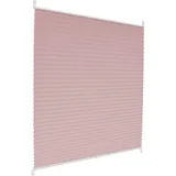 ECD Germany Plissee Klemmfix ohne Bohren 100 x 200 cm Rosa Blickdicht Faltrollo Rollo Jalousie Plisseerollo Fenster 100x200
