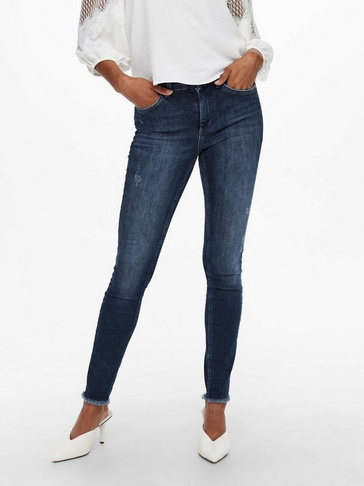 ONLY Skinny-fit-Jeans (1-tlg) Plain/ohne Details blau S