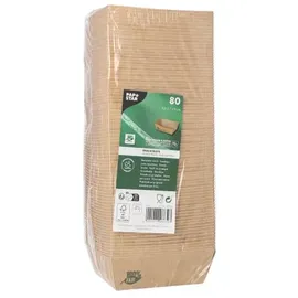 Papstar Snacktrays Pappe 80 St. 7,5 x 28,5 x 3 cm Braun