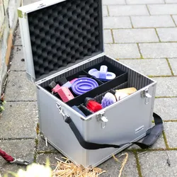 HMF 14802-02 Putzbox, Alu Aufbewahrungsbox, Universalkoffer, 41 x 33 x 36 cm