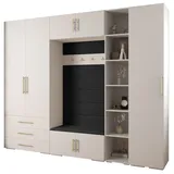 ABIKS MÖBEL Kompaktgarderobe INOVA 3 SATZ 11 Möbelset, Garderobe mit Kleiderstange und Regalen