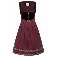 MarJo Trachtenkleid Midi Dirndl 2tlg. 65cm AMORBACH mahagoni rot 34