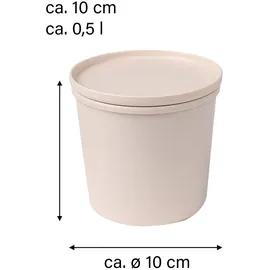 awave® Frischhaltedose rund beige 0,5 l