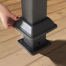 TOOLPORT Gartenpavillon Sunset Deluxe 4 x 4 m loft grey 300170