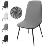 Eozakavod Stuhlhussen 6er Set, Stretch Stuhlbezug Esszimmerstühlhussen Universal Stuhlhussen Abnehmbarer Waschbarer Stuhlabdeckung für Esszimmer,Hotel,Bankett,Hochzeit,Partys Deko(C-Grau,6er Set)