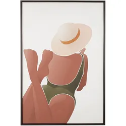 Canvas FELTRINA Frauenmotiv 63 x 99 cm Weiß