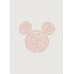 Bild KOMAR "Pink Curls", rosa (farbe bild(er): rosa), B:50cm H:70cm, Papier, Holz, Bilder, Wandbild zur Dekoration im Kinderzimmer - ohne Rahmen