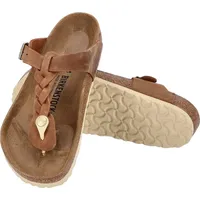 Birkenstock Gizeh Braided Nubukleder geölt cognac 39