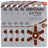 kQ 30x RAYOVAC EXTRA Advanced Hörgerätebatterie Zink-Luft Typ 312 1.45V Blister