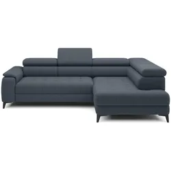 Ecksofa Chivas Stoff Blau