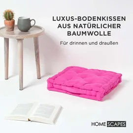 Homescapes Bodenkissen 50 x 50 cm Pink