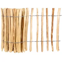 VOSS.garden Premium Staketenzaun 5m, Lattenabstand 3-4cm, Haselnuss, 60cm Höhe, Gartenzaun, Rollzaun, Teichzaun