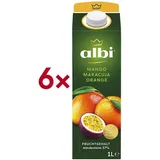 Albi 6er-Pack Fruchtnektar »Mango-Maracuja-Orange« 1 Liter orange