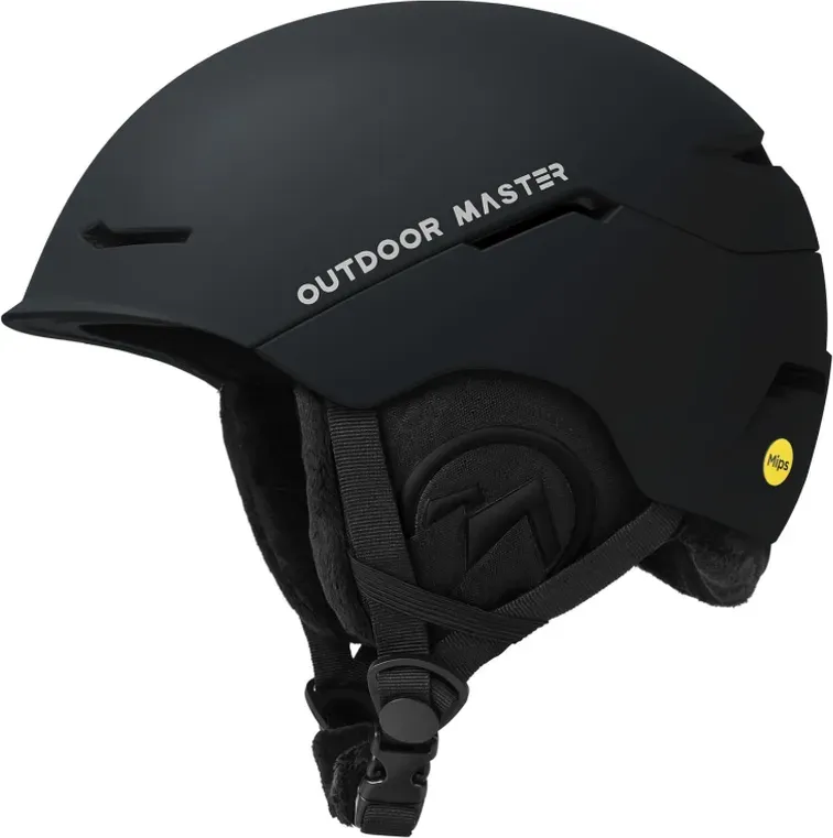 OutdoorMaster ELK MIPS Skihelm, Schwarz Größe S