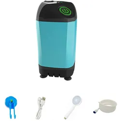 Outdoor-Camping-Dusche, tragbare elektrische Duschpumpe, IPX7 wasserdicht, mit 3 Wasserausgabemodi Basic blau