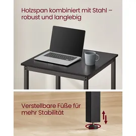 VASAGLE Bartisch Küchentisch Stehtisch 60 x 60 x 92 cm Schwarz