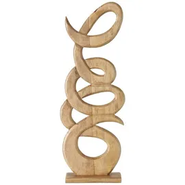 Boltze Deko-Objekt CURVI, Braun - 31 x 85 cm - Mangoholz