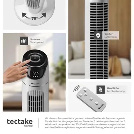 Tectake Turmventilator 110 cm Weiß