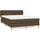 vidaXL Boxspringbett mit Matratze Dunkelbraun 140x200 cm Stoff
