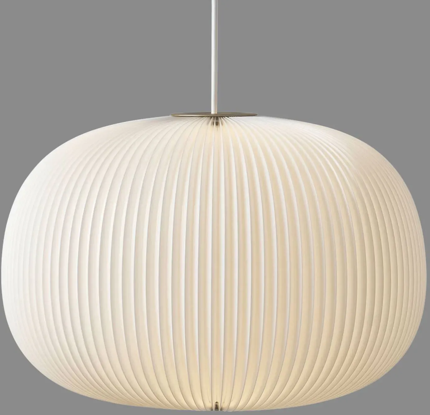 LE KLINT Design Hängelampe Lamella 1, dimmbar, weiß / opal, für Wohn- / Esszimmer, Kunststoff, Design, Pendelleuchte - 46 cm - 46 cm - 33 cm
