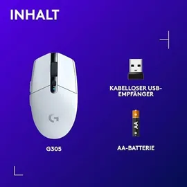 Logitech G305 Lightspeed Wireless Gaming Maus weiß