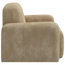 vidaXL Sessel Taupe Cord 72 x 71 x 70 cm Taupe mit Rollen