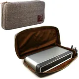 TUFF LUV [Kompatibel mit Bluetooth-Lautsprechern von Bose Soundlink Bluetooth Speaker III / 3 Fischgräten-Tweed-Reisetasche - Braun
