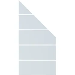 GroJa Ambiente Glas-Sichtschutz Typ Schräg rechts 90x180/90 Blockstreifen