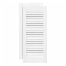 vidaXL Schranktüren Lamellen-Design 2 Stk. Weiß 61,5x29,5 cm, vidaXL