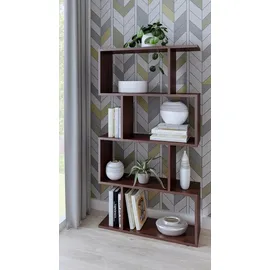 OEM MATKAM Möbel Bücheregal Wenge, Holzwerkstoff, 76.4x141x28 cm, Wohnzimmer, Regale, Bücherregale