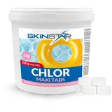 SkinStar Poolpflege Chlortabletten Maxi Tabs Pool 1-10 kg Langsamlöslich Chlor Pflege für 5.00000 kg
