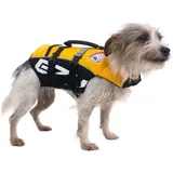 EzyDog Micro DFD Schwimmweste, Rettungsweste, Bootfahren, unter 7 kg, hundefreundlich, Paddelboard, überlegener Auftrieb, Rettungsgriff, Gelb