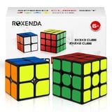 ROXENDA Zauberwürfel, Speed Würfel Set mit 2X2 3X3 Cube Originale, Speedcube mit Anleitun (Classical Sticker)