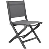 KETTLER Basic Plus Balkonklappstuhl, anthrazit/anthrazit, Aluminium/Outdoorgewebe - Dunkelgrau