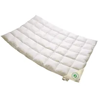 Vitaschlaf® Bio-Luxe-KBA Deutsche Gutshofdaune W3 - Sommer Organic 100% Nature Daunendecke Deutsche Qualität (155 x 220 cm)
