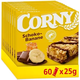 CORNY Müsli-Riegel Classic Schoko-Banane, Schokolade & Banane, Multipack 60x25g