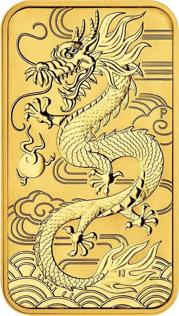 1 Unze Goldmünze Perth Mint - Rectangular Dragon 2018