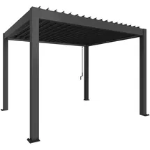 Biohort Pergola 255 cm x 367,5 cm x 312 cm Dunkelgrau-Metallic