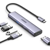 UGREEN USB-C to 1*USB.3.0+2*USB.2.0+HDMI Hub with USB-C Power Supply
