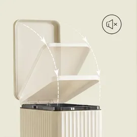 Songmics Mülleimer Küche 50 l Creme