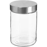 Wellhome Well Home Vorratsdose aus Glas und Edelstahlbehälter, Ø11cm