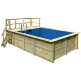 Karibu Rechteck Pool Modell 2 Variante B 440 x 350 x 124 cm