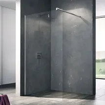 Kermi Xb Glasanlage XBWIA12020VAK 118-120x200cm, silber hochglanz, ESG klar