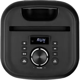 Medion LIFE S61991 Partylautsprecher mit Bluetooth (Partysoundsystem inklusive Mikrofon, Party Box, tragbares Soundsystem, integrierter Akku, für kabellose Musik (3 h, Akkubetrieb, Netzbetrieb), Bluetooth Lautsprecher, Schwarz