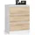 Akord Kommode 60 x 77 x 40 cm Weiß / Sonoma Eiche