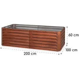 Blumfeldt Rust Grow Hochbeet 200 x 100 x 60 cm Rostrot