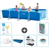 Rechteckiger Frame Pool - 450x220x84 Cm - 7-teilig  S105