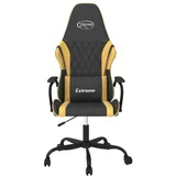 vidaXL Gaming-Stuhl Kunstleder Schwarz & Gold