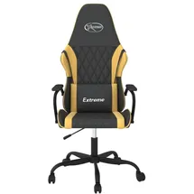 vidaXL Gaming-Stuhl Kunstleder Schwarz & Gold