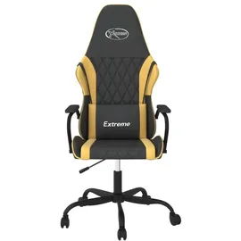 vidaXL Gaming-Stuhl Kunstleder Schwarz & Gold